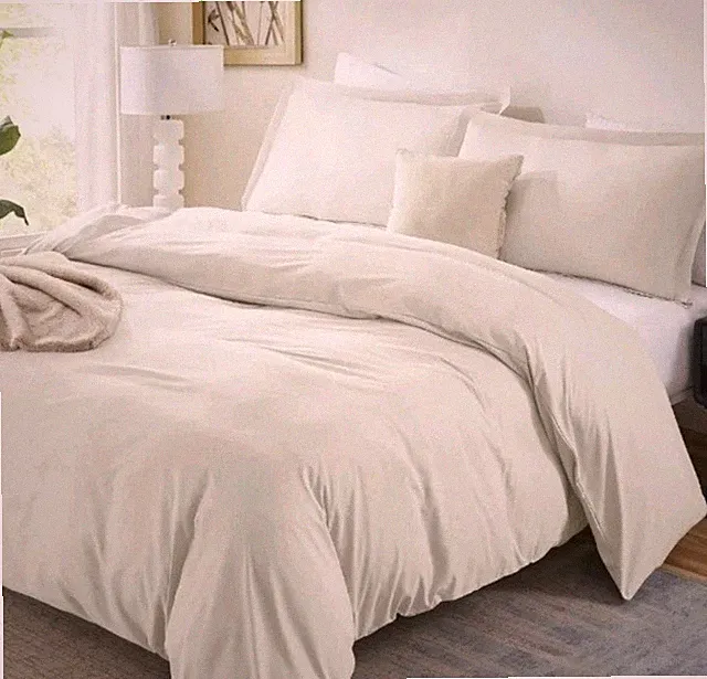 3pc Nestl Soft Duvet Cover & Pillow Shams Set Off White Full Size 80" x 90"
