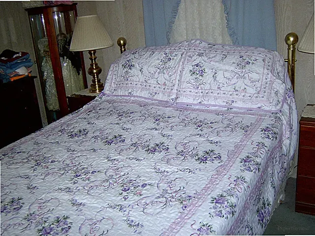 King/Queen Floral Quilt + Shams 90x104