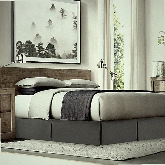 Luxury Dust Ruffle Double Brushed Microfiber Pleated Bed Skirt 14" Tailored Drop