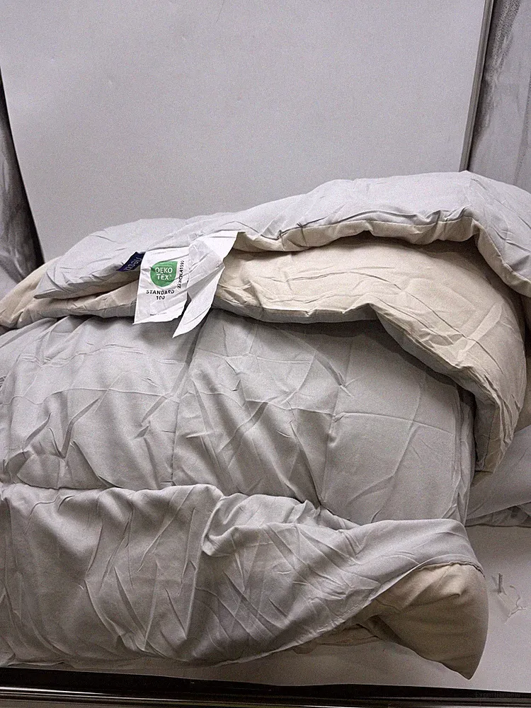 NESTL 102X90 KING DOWN ALTERNATIVE COMFORTER - BEIGE/GRAY