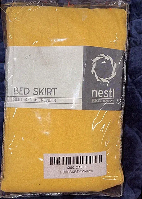 Nestl Bed Skirt Bedskirt Microfiber Breathable Twin Bedding Company Yellow NEW