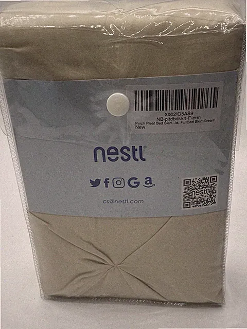 Nestl Bed Skirt Full Size 14" Tailored drop/ 54"X75", New