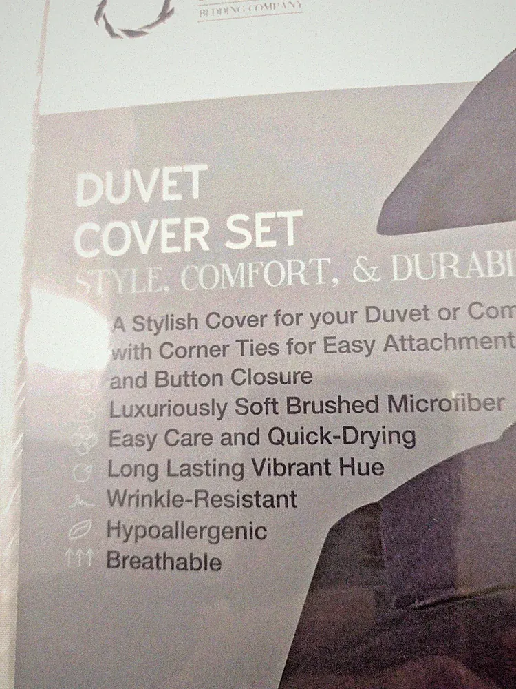 NESTL Bedding Company Duvet Cover Set Full 80” x 90” New Cream Color Bx4