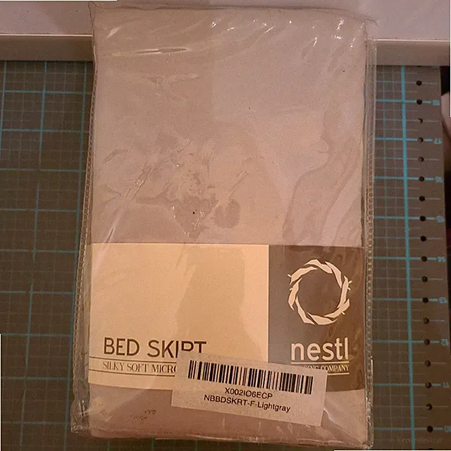 Nestl Pleated Light Gray Full Bed Skirt Brushed Microfiber Bedding Silky Soft