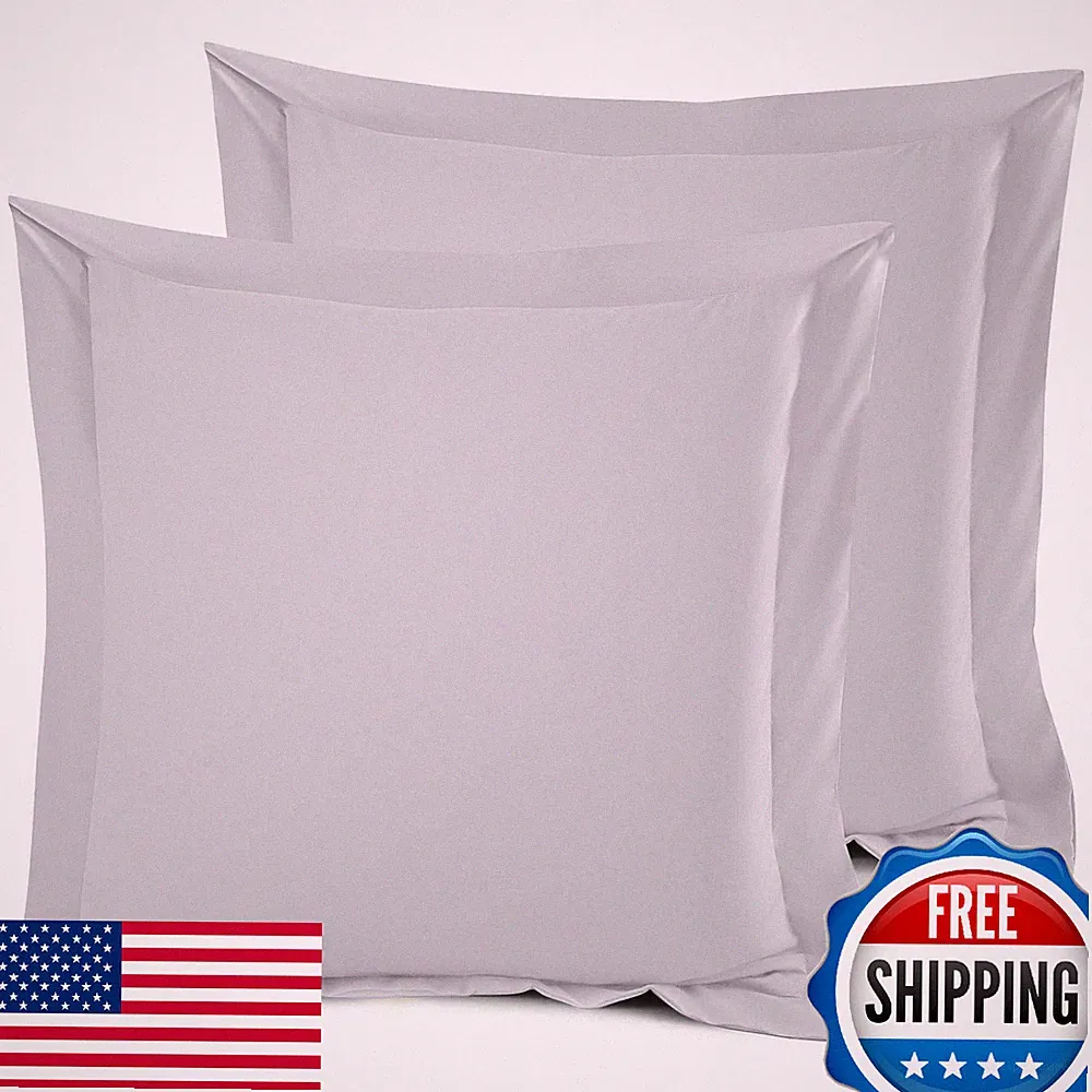 Nestl Soft Pillow Shams Set of 2, Double Brushed Microfiber 26x26, Hotel Style