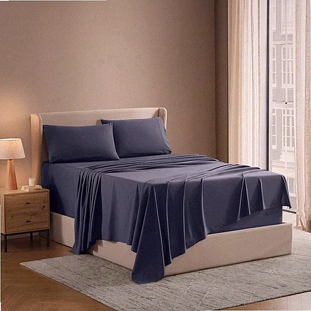 Nestl Split King Sheet Set - 1800 Ultra-Soft King, 20 - Navy Blue