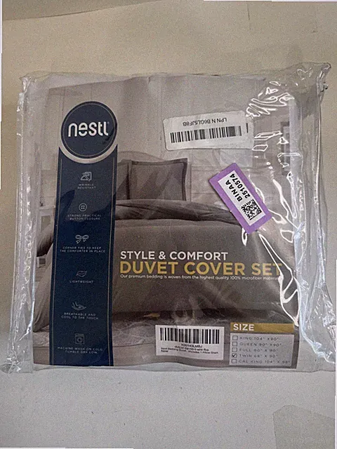 Nestl Style And Comfort Duvet Cover Set Twin White