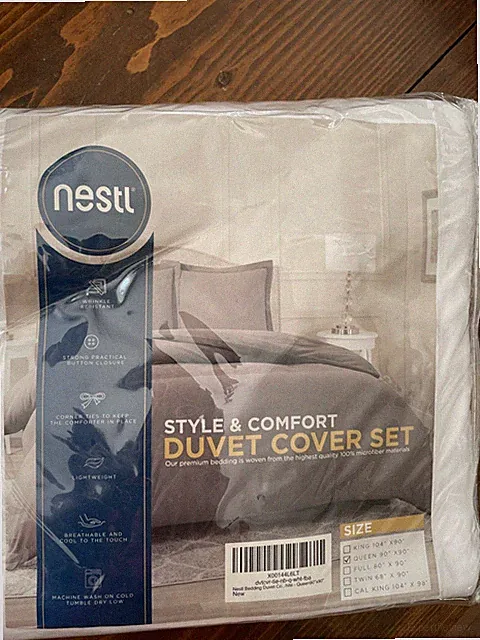 Nestl White Duvet Cover Queen Size Queen Duvet Cover with Ties