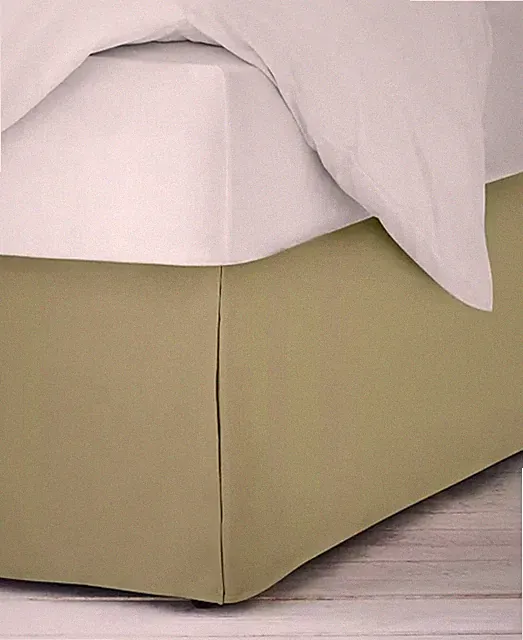 New Nestl Premium Bed Skirt King Size 14 Inch Drop 100% Polyester In Sage